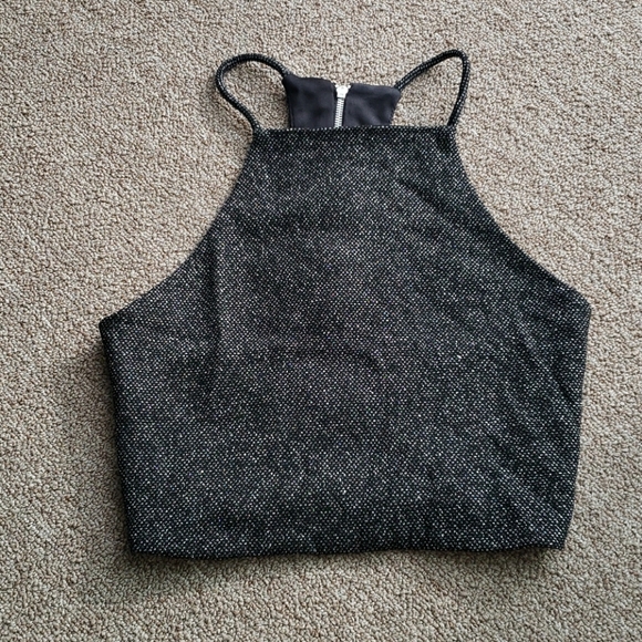 one clothing Tops - High neck Crop tank